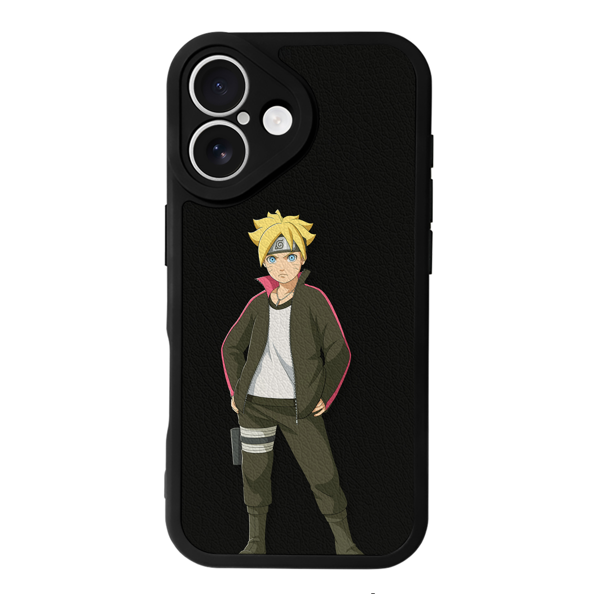 （画像用） NARUTO -ナルト- うずまき ボルト Uzumaki Boruto 【iPhone 16シリーズ対応】シリコンスマホケース（レザー調） 材質：シリコン
